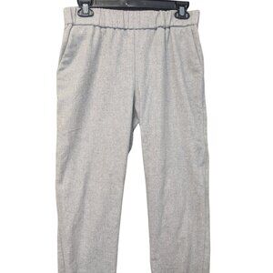 Wilfred Aritzia wool light gray jogger trouser pant elastic office ankle small